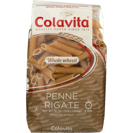 (2 pack) Colavita Whole Wheat Penne Rigate Pasta, 1 (The Best Whole Wheat Pasta)