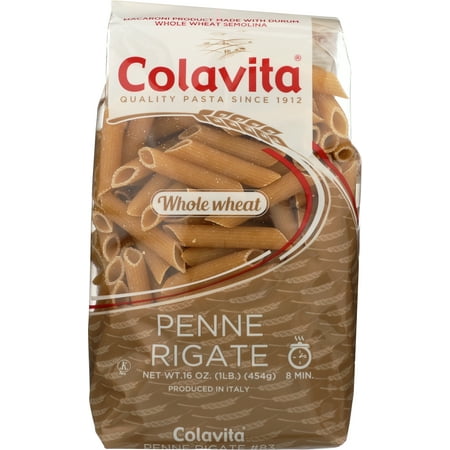 Penne Pasta - (2 pack) Colavita Whole Wheat Penne Rigate Pasta, 1 Lb