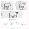 thumbnail image 2 of Yayeee Pillowcase Standard Size Set of 2 Satin Wrinkle Resistant Pillow Case, White Chubby Cat, 2 of 7