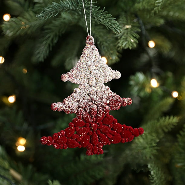 Adornos Navideños, Adornos de Copos de Nieve, Adornos Nevados, Artículos Navideños