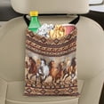 thumbnail image 5 of Yuyamidu Southwest Aztec Horse Car Garbage Bag Foldable Automotive Trash Container Waterproof Car Trash Bags Hanging Car Waste Basket Holder Accessories, Brown, 5 of 7