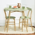 thumbnail image 4 of Best Choice Products 3-Piece Oval Dining Table Set, Modern Small Kitchen Dinette w/ 2 Chairs - Sage Green/Gold, 4 of 7