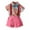 Pink, variant on Edvintorg 3M-5T Boys Summer Sets Clothing Short Sleeve Top Pants Suit Outfit for Baby Toldders Print Cardigan, Strap Shorts, Photography Performance Set
