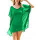 thumbnail image 4 of Ropa de playa para mujer Vestido de gasa con borlas Traje de baño Top a prueba de sol, Verde Eigraketly AP002175-03, 4 of 5
