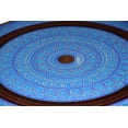 thumbnail image 3 of Hand-Crafted Table  - Lacquer Art Table (Teal), 3 of 6