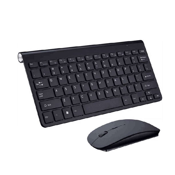 Teclado delgado inalámbrico de 2,4G con ratón, teclado Universal para oficina y hogar, Kit de ratones para escritorio, portátil, PC, juego de Juegos de teclado y mouse para computadora No.03