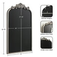thumbnail image 5 of Kate and Laurel Arendahl Arch Chalkboard, Silver, 19 x 31, Framed Arched Ornate Vintage Magnetic Chalkboard for Unique Display, Decoration, and Organization, 5 of 7