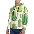 thumbnail image 3 of Wukai Cactus And Succulent Print Men Hoodies Fleece Sweatshirts Long Sleeve Sweaters Pullover Fall Outfits Winter Clothes-3X-Large, 3 of 7