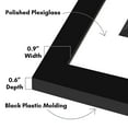 thumbnail image 3 of Americanflat 9x12 Picture Frame with Polished Plexiglass with 6x8 Mat 5 Pack Display Photo Galleria - Black, 3 of 8
