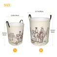 thumbnail image 3 of Daiia Two Cowboys Riding Horses In The Desert Round Laundry Basket with Handles Thickened Waterproof Circular hamper,Dirty Clothes Storage Basket for Bedroom,Bathroom,College Dorm-Small, 3 of 6