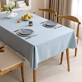 thumbnail image 7 of Waterproof Oil Resistant Tablecloth Thickened Cotton Linen Solid Color Home Tea Table Cloth Hotel Homestay Dining Table Cloth (Ginger,90x130cm 1pcs), 7 of 7