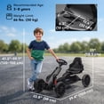 thumbnail image 3 of Aosom Kart à Pédales pour Enfants avec Siège Ajustable pour 3-8 Ans, Noir, 3 of 10