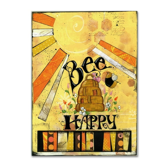 Trademark Fine Art 'Bee Hive Happy' Canvas Art by Maureen Lisa Costello