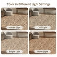 thumbnail image 7 of ODIKA 5'x7' Washable Area Rug Non-Slip, Chair-Friendly Entryway Boho Geometric Grid Farmhouse Distressed Motif Border for Dining Room, Under Table, Home Office, 7 of 7