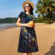 thumbnail image 4 of Disketp Colorful Patterned Snake para Vestido de Manga Corta para Mujeres, Vestidos de Verano para Mujeres, Casual y Holgado para la Playa, 4 of 6