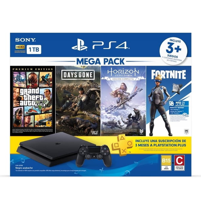 Consola PlayStation 4 1TB más 3 Videojuegos Hits 6