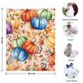 thumbnail image 4 of Fall Pumpkins Leaves Pattern Blanket,Comfortable Soft Lamb Wool Throw Blanket,All Season,Warm Lightweight Blankets for Sofa Bed Couch Living Room Chair,30"x40", 4 of 4