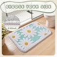 thumbnail image 5 of SIXHOME 20"x32" Cute Daisy Bathroom Rug Non Slip Bath Mat Fluffy Soft Super Absorbent Quick Dry Bathroom Mat Machine Washable Tufted Floral Bath Mats for Bathroom Floor Teal, 5 of 7