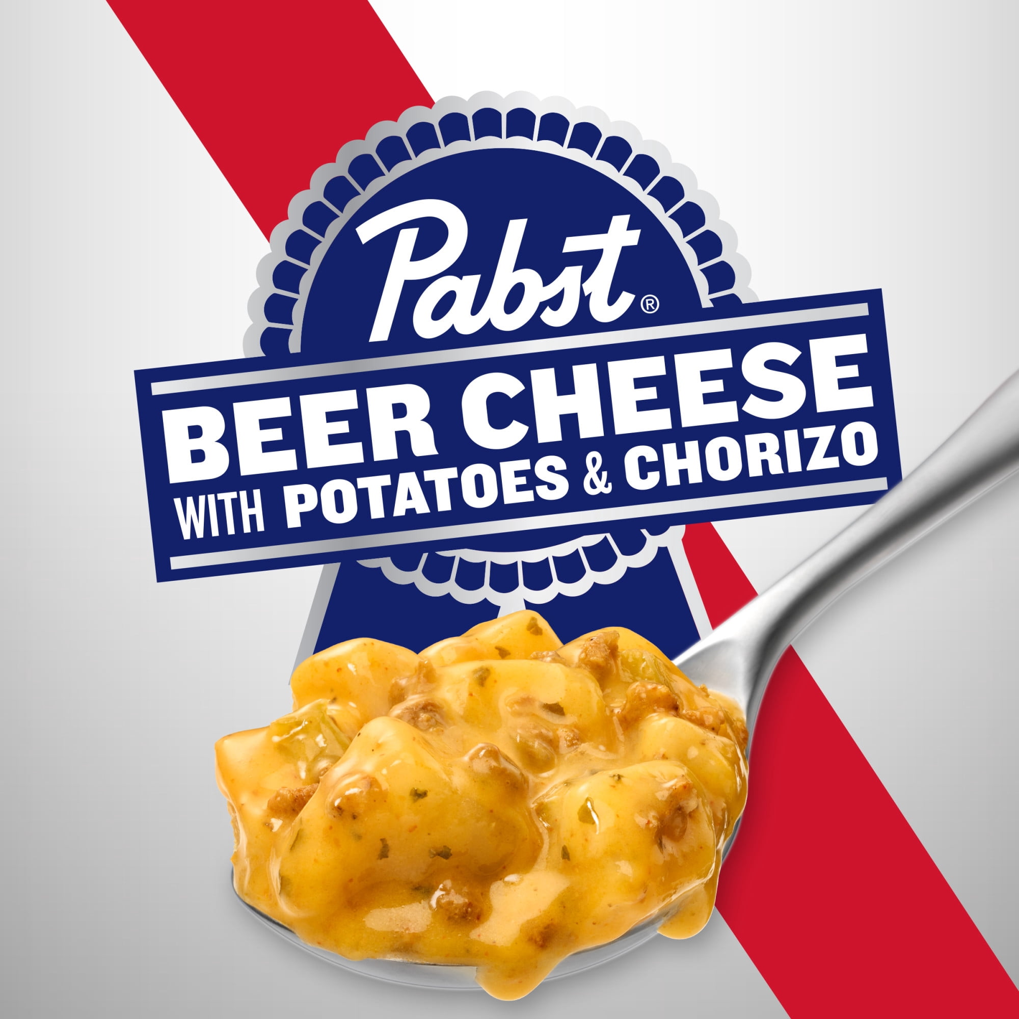 Campbell’s Chunky x Pabst Blue Ribbon Beer Cheese with Potatoes and Chorizo Soup, 18.8 oz Can