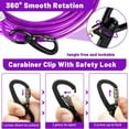thumbnail image 2 of HaiYUAN Dog Tie Out Cable 10/15/20/25/30 FT Dog Runner for Yard Steel Wire Dog Cable with Durable Superior Clips purple Dog Chains Heavy Duty for Outside Hold Large Dogs Up to 165 lbs, 2 of 9