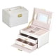 thumbnail image 1 of Joyero De Tres Capas Organizador De Almacenamiento De Joyería De Moda Con Espejo De Maquillaje Para Niñas Y Mujeres Noticed HA026484-02, 1 of 7