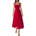 thumbnail image 1 of 2023 Nuevo Vestido Midi con Tirantes Gruesos para Mujer, Vestido de Cintura Ajust con Tirantes Gruesos de Verano para Mujer, 1 of 3