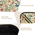 thumbnail image 5 of FORMRS Makeup Bag Travel Cosmetic Organizer for Women Fold Flat Zipper Pouch with Handle, Beige Cartoon Animals, 5 of 8
