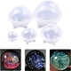 thumbnail image 5 of Molde redondo de silicona con esfera de bricolaje para resina epoxi, fabricación de joyas, cera de velas, jabón casero, molde de bomba de baño de plástico, 5 moldes de bolas de hielo de diferentes, 5 of 6