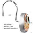 thumbnail image 3 of HemaKayy 12 Pcs Decorative Shower Curtain Hooks - Stainless Steel Rings for Bathroom Décor - Easy Glide & Secure Hold - Perfect Decoration for Bathroom Shower Rods - Graceful Swan, 3 of 5