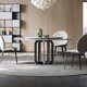 thumbnail image 2 of Modern Kitchen Furniture Table Set Natural Texture Marble Desktop Black Carbon Steel Frame Round Dinning Tables With Turntable My Lux Decor Round, 2 of 13