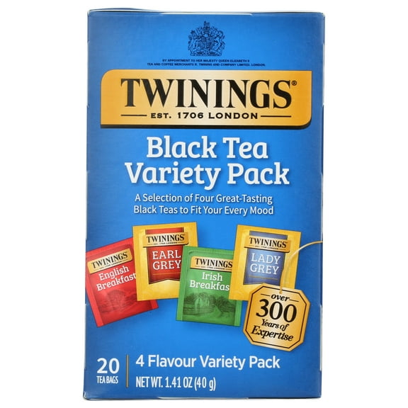 Pack of 6, Twining Tea Black Tea Variety Pack, 20 bg