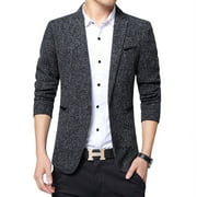 Mens Casual Sport Coat 1 Button Suit Blazer Slim Fit Lightweight Daily Jackets