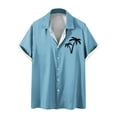thumbnail image 1 of Camisas de Manga Larga para Hombres Blusa Cómoda de Cuello de Impresión, Camisa Casual de Poliéster para Uso Diario, de Fiesta Y de Primavera de Verano, 1 of 4