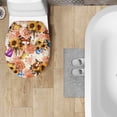 thumbnail image 4 of ZIATUBLE Sunflower Toilet Lid Seat Cover Butterfly Flower Toilet Lid Covers for Bathroom Roud Toilet Seat Cover Protector Universal Toilet Seat Covers Machine Washable Lid Covers, 4 of 6