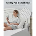 thumbnail image 2 of KFFKFF King Size Bed Wedge Pillow for Headboard, 76"x10"x6" Gap Filler, Covers 0-7" Space Between Mattress and Headboard, Plush Backrest Pillow with Side Pocket, Gray, 2 of 9