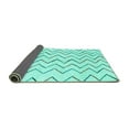 thumbnail image 2 of Ahgly Company Indoor Rectangle Solid Turquoise Blue Modern Area Rugs, 8' x 10', 2 of 4