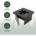 thumbnail image 2 of Coghlan's Portable Folding Camp Stove – Compact, Lightweight Steel Cooking Stove for Camping, Backpacking, Hiking, or Emergency Use – Uses Canned Heat or Fuel Tablets, Black, 2 of 7