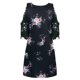 thumbnail image 5 of Vestido HUOGUO para mujer, casual, de encaje, cuello en O, estampado retro, 5 of 5