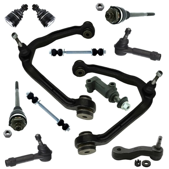 12 Pc Suspension Kit Upper Control Arms, Lower Ball Joints, Tie Rod Ends, Sway Bar Links, Idler Arm Assembly Fits select: 1999-2007 CHEVROLET SILVERADO, 2000-2006 CHEVROLET TAHOE