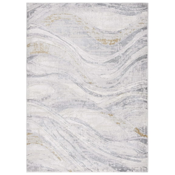 SAFAVIEH Palma Lucas Abstract Area Rug, Beige/Light Grey, 5'5" x 7'7"