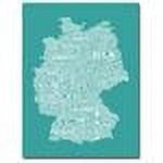 Trademark Art "Germany City Map III" Canvas Wall Art by Michael Tompsett