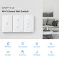 thumbnail image 4 of yeacher SONOFF T0US-TX Interrupteur Mural Intelligent Wi-Fi avec Télécommande Mobile, Panneau US de Type 86, 10A, Blanc, Conception Tactile, Commande Vocale et par Application, 220-250V, Fil Neutre Requis, 4 of 6