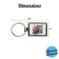 thumbnail image 3 of Cool Red Panda Wearing Glasses Retro Metal Rectangle Keychain, 3 of 7