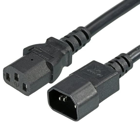 Uxcell AC Power Cord 3 Prong C14 Male to C13 Female 4.92Ft 250V 10A PDU Extension Cable