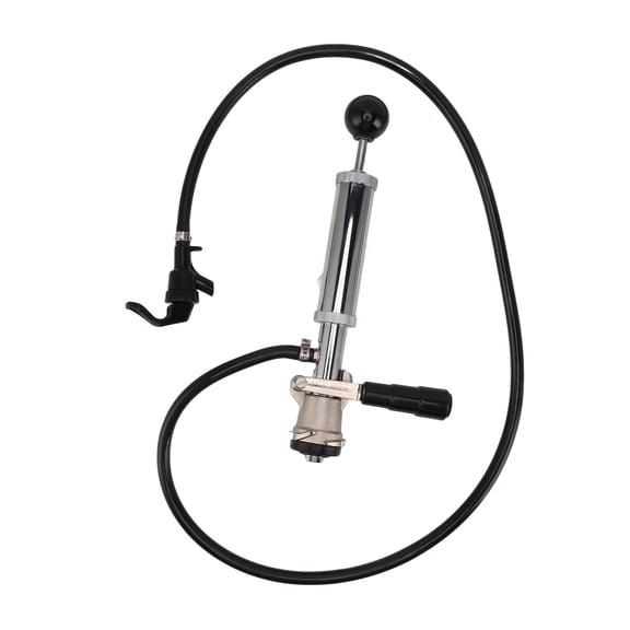 Beer Pump Keg, Tap Faucet 4in D System Chrome Sealing with Faucet Hose for Party Picnic Events Outdoor Gatherings