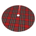 thumbnail image 3 of Christmas Plaid Christmas Tree Skirts 30" Inch, Thicken Winter Holiday Tree Mat, Xmas Tree Skirt For Rustic Christmas Holiday Decorations, 3 of 8