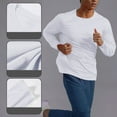 thumbnail image 1 of pstuiky Camisas de invierno de manga larga para hombre, Camiseta informal de manga larga con cuello redondo para hombre, color liso, transpirable, para correr y hacer ejercicio camisetas de hombre m, 1 of 8
