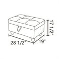 thumbnail image 4 of 28.5 in. W Dark Blue Violet Faux Leather Rectangle Ottoman with Storage, 4 of 6