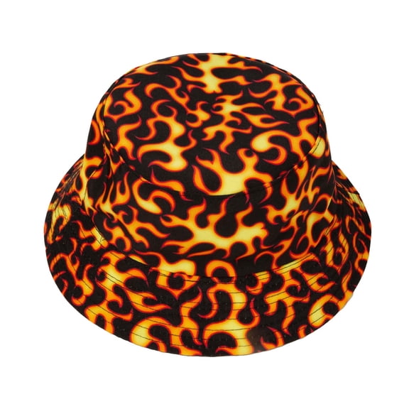 Odeerbi Hawaii Beach Hats for Boys Girls Bucket Hats for Sun Protection Fishermen Hat Leopard Basin Hat Sunshade Children Hat Seaside Sunscreen Baby Hat Yellow