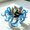 #213Light Blue, variant on Sea Creatures Accents, Potted Decor, Resin Ornaments, Textured Suction Cup Details, Flexible Arrangement Options, and Layered Visual Display for Flower Pot, Tabletop, and Shelf.
